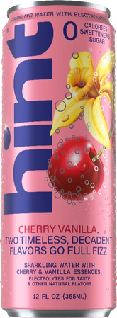hint sparkling with electrolytes - cherry vanilla