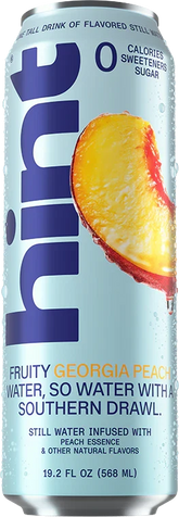 hint® Georgia Peach water - 12 pack 19.2oz still cans