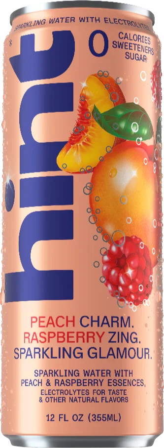 hint sparkling with electrolytes - peach raspberry